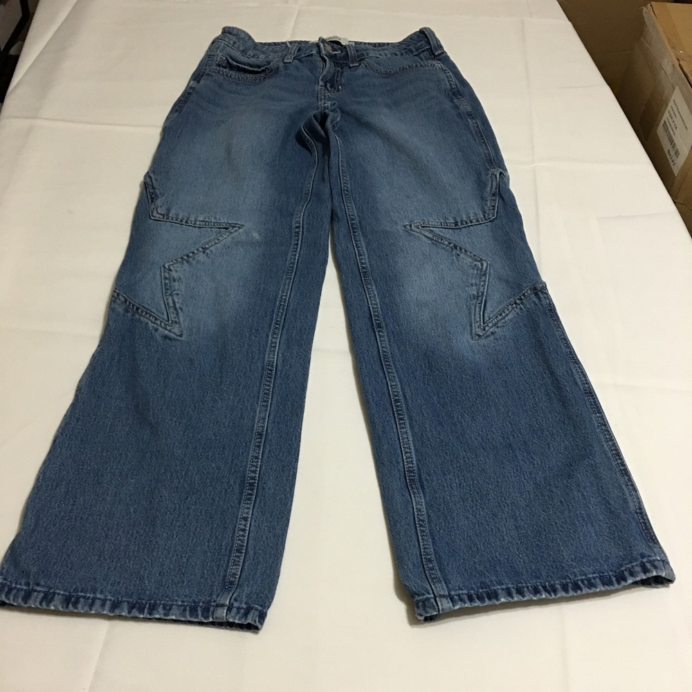 Hollister Women's Wide Leg Flare Jeans - Blue Denim